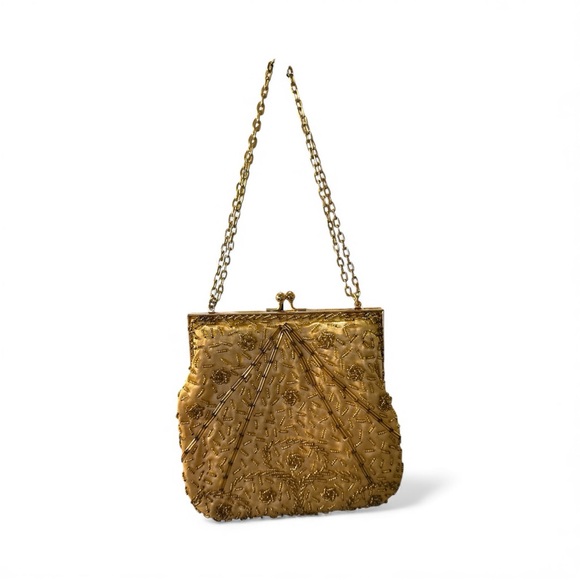 Vintage Gold Beaded Women's Bag - Picture 2 of 5